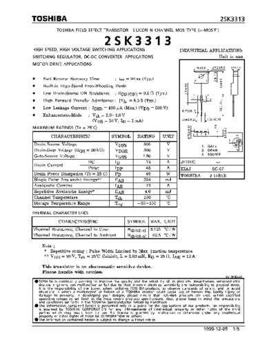 Toshiba 2sk3313  . Electronic Components Datasheets Active components Transistors Toshiba 2sk3313.pdf