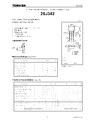 Toshiba 2sj342  . Electronic Components Datasheets Active components Transistors Toshiba 2sj342.pdf