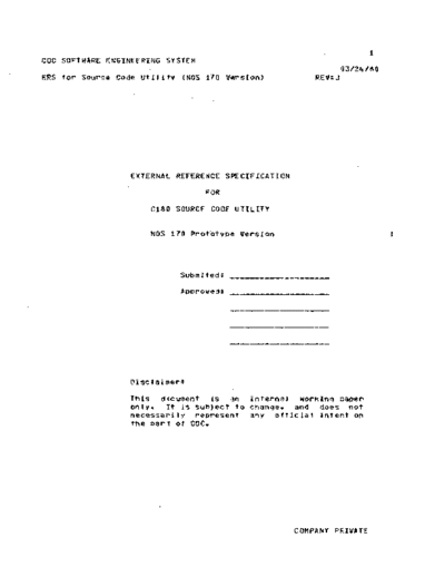 cdc C180 Source Code Utility ERS Mar80  . Rare and Ancient Equipment cdc cyber cyber_180 NOS_VE ses C180_Source_Code_Utility_ERS_Mar80.pdf