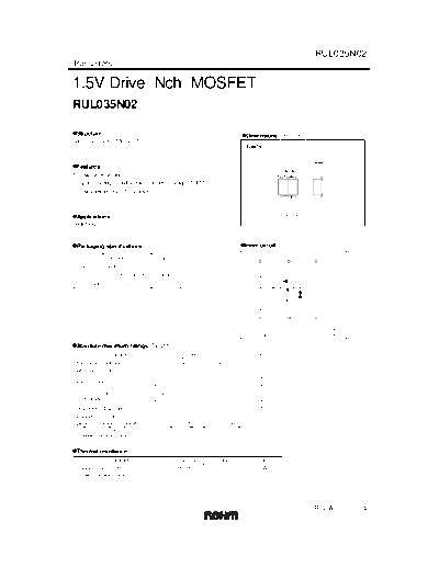 Rohm rul035n02  . Electronic Components Datasheets Active components Transistors Rohm rul035n02.pdf