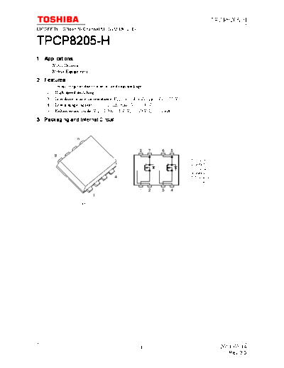 Toshiba tpcp8205-h en datasheet 110314  . Electronic Components Datasheets Active components Transistors Toshiba tpcp8205-h_en_datasheet_110314.pdf