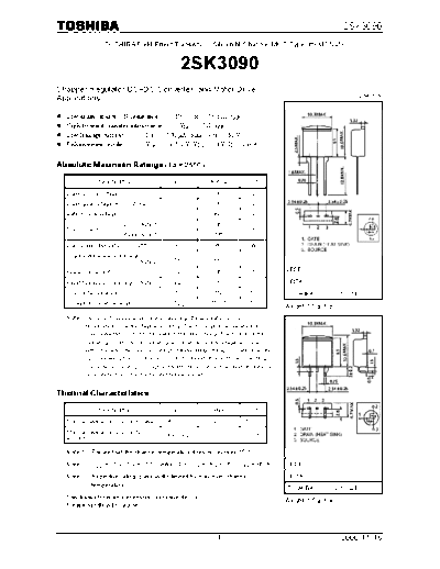 Toshiba 2sk3090  . Electronic Components Datasheets Active components Transistors Toshiba 2sk3090.pdf