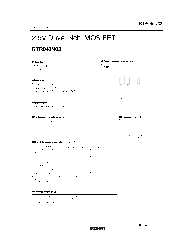 . Electronic Components Datasheets rtr040n03  . Electronic Components Datasheets Active components Transistors Rohm rtr040n03.pdf