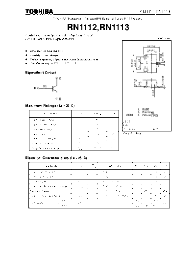 Toshiba rn1112 rn1113  . Electronic Components Datasheets Active components Transistors Toshiba rn1112_rn1113.pdf