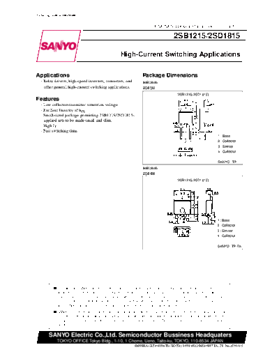 2 22sd1815  . Electronic Components Datasheets Various datasheets 2 22sd1815.pdf