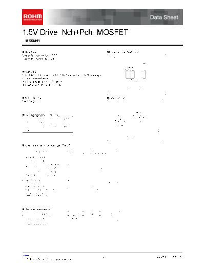 Rohm us6m11  . Electronic Components Datasheets Active components Transistors Rohm us6m11.pdf