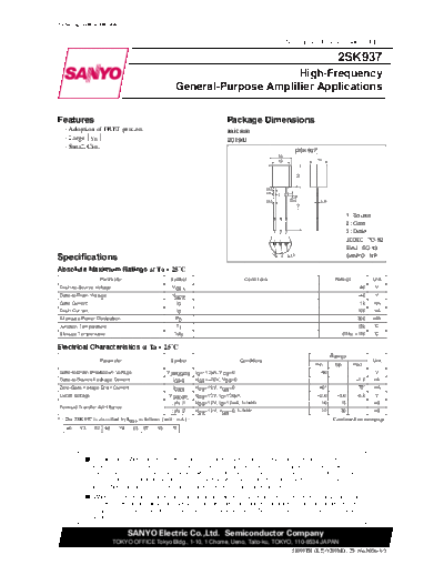 2 22sk937  . Electronic Components Datasheets Various datasheets 2 22sk937.pdf