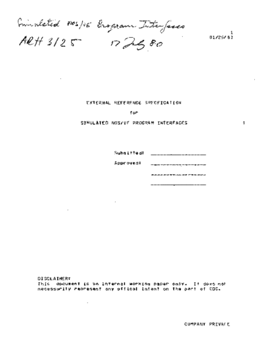 cdc ARH3125D Simulated NOS VE Program Interfaces ERS Jan80  . Rare and Ancient Equipment cdc cyber cyber_180 NOS_VE ses ARH3125D_Simulated_NOS_VE_Program_Interfaces_ERS_Jan80.pdf