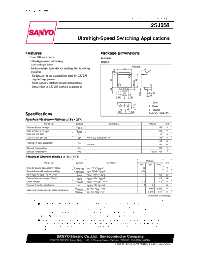 2 22sj258  . Electronic Components Datasheets Various datasheets 2 22sj258.pdf