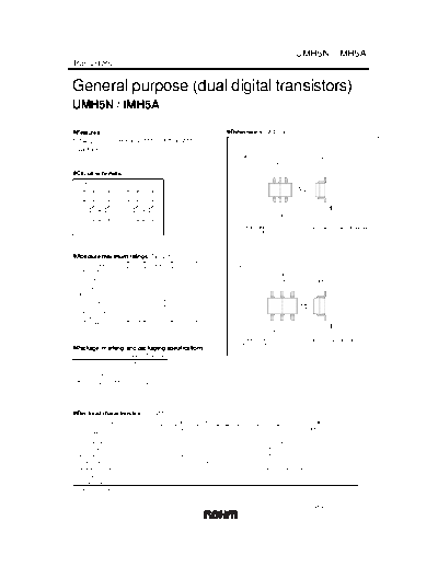 Rohm umh5n  . Electronic Components Datasheets Active components Transistors Rohm umh5n.pdf