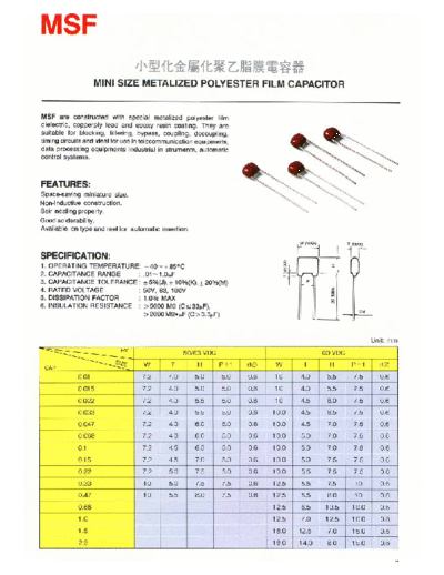 pdf msf  . Electronic Components Datasheets Passive components capacitors Tocon pdf msf.pdf