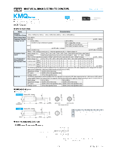 UCC kmq  . Electronic Components Datasheets Passive components capacitors Datasheets UCC kmq.pdf