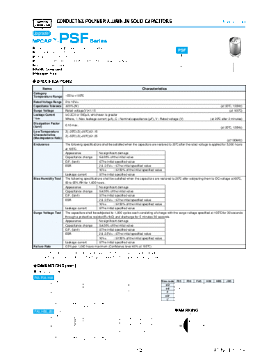 Polymer psf  . Electronic Components Datasheets Passive components capacitors Datasheets UCC Polymer psf.pdf