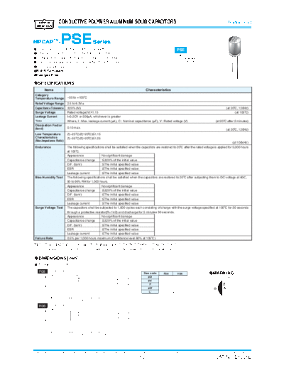 Polymer pse  . Electronic Components Datasheets Passive components capacitors Datasheets UCC Polymer pse.pdf