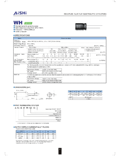 Aishi wh  . Electronic Components Datasheets Passive components capacitors Datasheets A Aishi wh.pdf