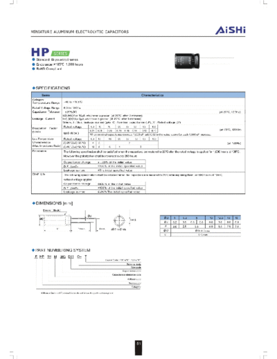 Aishi hp  . Electronic Components Datasheets Passive components capacitors Datasheets A Aishi hp.pdf