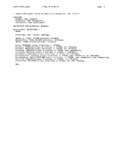 xerox BcdErrorDefs.mesa Sep78  xerox mesa 4.0_1978 listing Mesa_4_Binder BcdErrorDefs.mesa_Sep78.pdf
