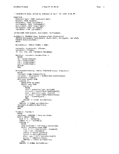 xerox BcdSEBuild.mesa Sep78  xerox mesa 4.0_1978 listing Mesa_4_Binder BcdSEBuild.mesa_Sep78.pdf