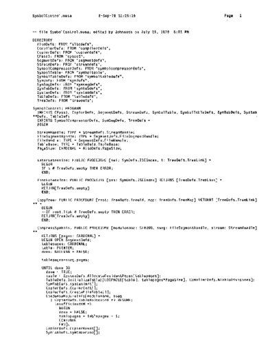 xerox SymbolControl.mesa Sep78  xerox mesa 4.0_1978 listing Mesa_4_Binder SymbolControl.mesa_Sep78.pdf