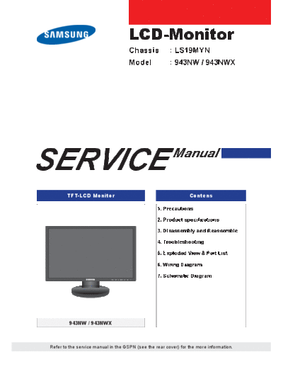 Samsung Cover  Samsung Monitor Monitor 943NXW LS19MYNKBBEDC Cover.pdf