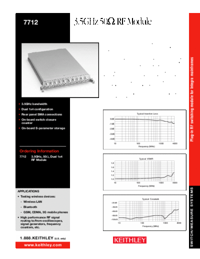 Keithley 9445-1,1  Keithley 2001M CDROM Digital Multimeters - Data Acquisition - Switch Systems Product Information CD_Content pdfs data_sheets 9445-1,1.pdf