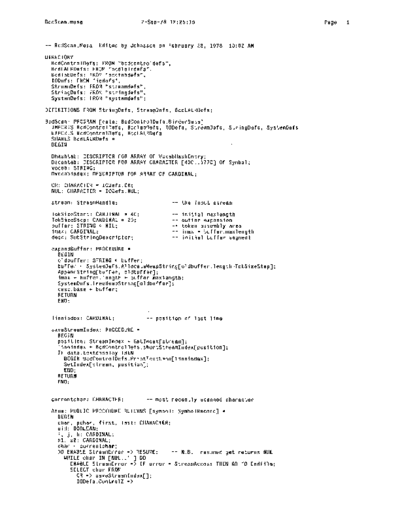 xerox BcdScan.mesa Sep78  xerox mesa 4.0_1978 listing Mesa_4_Binder BcdScan.mesa_Sep78.pdf