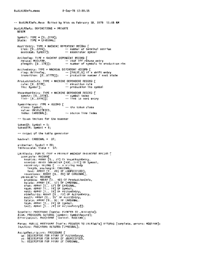 xerox BcdLALRDefs.mesa Sep78  xerox mesa 4.0_1978 listing Mesa_4_Binder BcdLALRDefs.mesa_Sep78.pdf