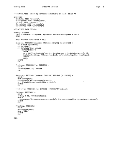 xerox BcdHeap.mesa Sep78  xerox mesa 4.0_1978 listing Mesa_4_Binder BcdHeap.mesa_Sep78.pdf