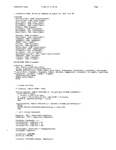 xerox BcdControl.mesa Sep78  xerox mesa 4.0_1978 listing Mesa_4_Binder BcdControl.mesa_Sep78.pdf