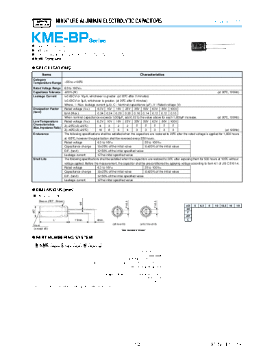 UCC kme bipolar  . Electronic Components Datasheets Passive components capacitors Datasheets UCC kme_bipolar.pdf