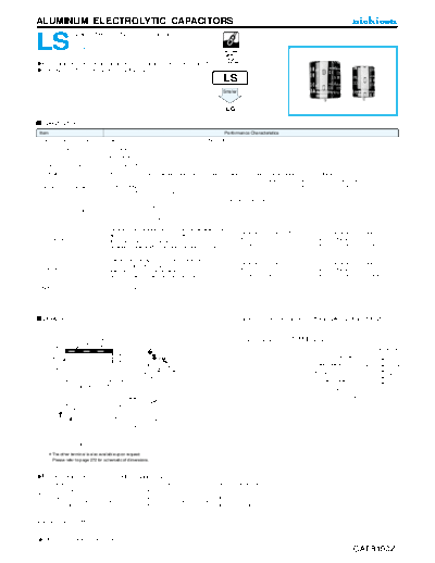 Nichicon e-ls snapin  . Electronic Components Datasheets Passive components capacitors Datasheets Nichicon e-ls_snapin.pdf