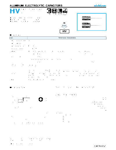 Nichicon e-hv  . Electronic Components Datasheets Passive components capacitors Datasheets Nichicon e-hv.pdf