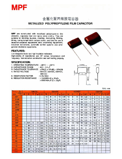 pdf mpf  . Electronic Components Datasheets Passive components capacitors Tocon pdf mpf.pdf