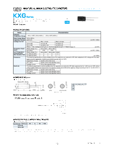 . Electronic Components Datasheets kxg  . Electronic Components Datasheets Passive components capacitors Datasheets UCC kxg.pdf