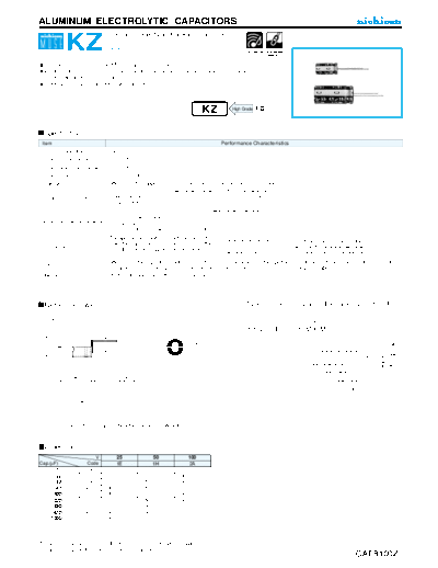 Nichicon e-kz  . Electronic Components Datasheets Passive components capacitors Datasheets Nichicon e-kz.pdf
