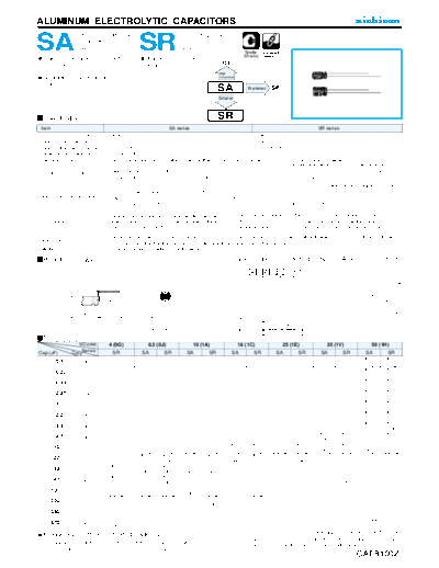 Nichicon e-sa sr  . Electronic Components Datasheets Passive components capacitors Datasheets Nichicon e-sa_sr.pdf