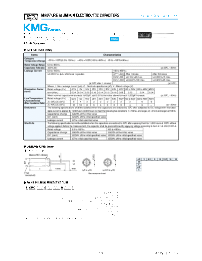 UCC kmg  . Electronic Components Datasheets Passive components capacitors Datasheets UCC kmg.pdf