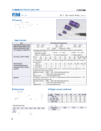 2004 Partsnic [radial thru-hole ] RM Series  . Electronic Components Datasheets Passive components capacitors Daewoo-Parstnic 2004 Partsnic [radial thru-hole ] RM Series.pdf
