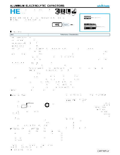 Nichicon e-he  . Electronic Components Datasheets Passive components capacitors Datasheets Nichicon e-he.pdf