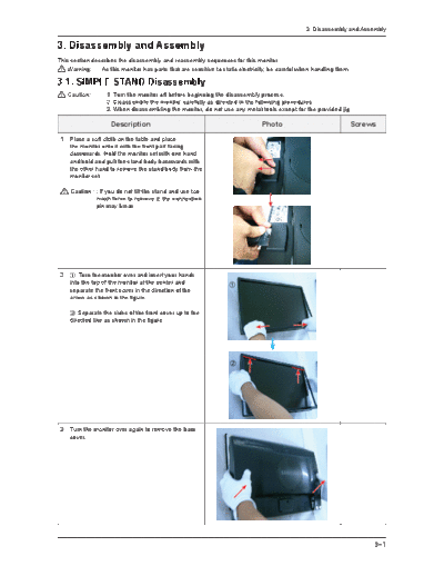 Samsung Disassembly & Reassembly  Samsung Monitor Monitor 943NXW LS19MYNKBBEDC Disassembly & Reassembly.pdf