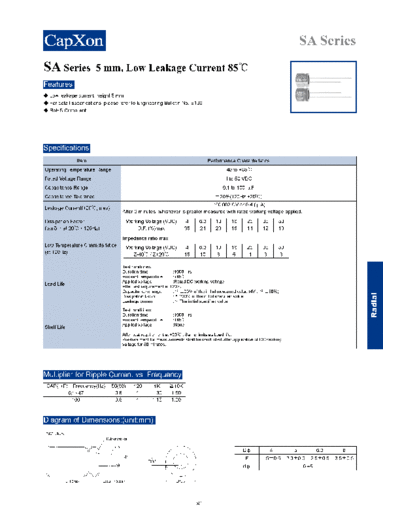 Capxon 2011-SA Series  . Electronic Components Datasheets Passive components capacitors Datasheets C Capxon 2011-SA Series.pdf