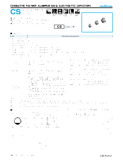 Polymer e-con cs  . Electronic Components Datasheets Passive components capacitors Datasheets Nichicon Polymer e-con_cs.pdf