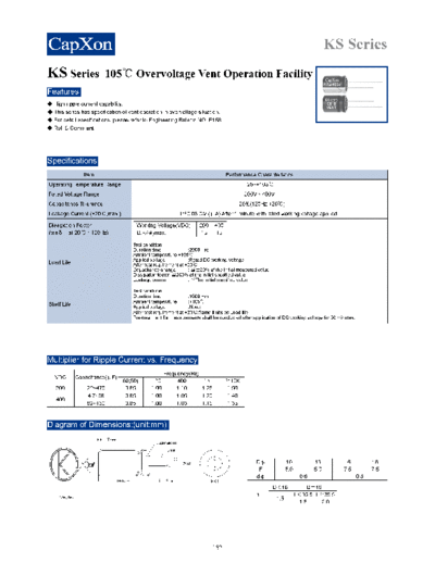 Capxon 2011-KS Series  . Electronic Components Datasheets Passive components capacitors Datasheets C Capxon 2011-KS Series.pdf