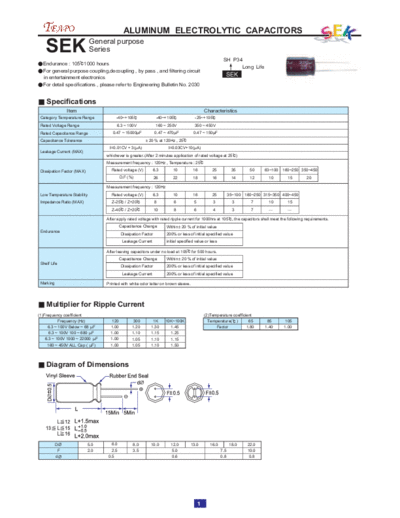 Teapo sek  . Electronic Components Datasheets Passive components capacitors CDD T Teapo sek.pdf
