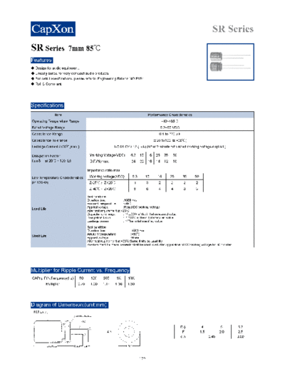 Capxon 2011-SR Series  . Electronic Components Datasheets Passive components capacitors Datasheets C Capxon 2011-SR Series.pdf