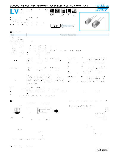 Polymer e-lv  . Electronic Components Datasheets Passive components capacitors Datasheets Nichicon Polymer e-lv.pdf