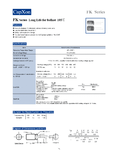 Capxon 2011-FK Series  . Electronic Components Datasheets Passive components capacitors Datasheets C Capxon 2011-FK Series.pdf