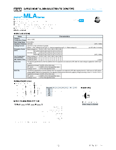 SMD mla  . Electronic Components Datasheets Passive components capacitors Datasheets UCC SMD mla.pdf