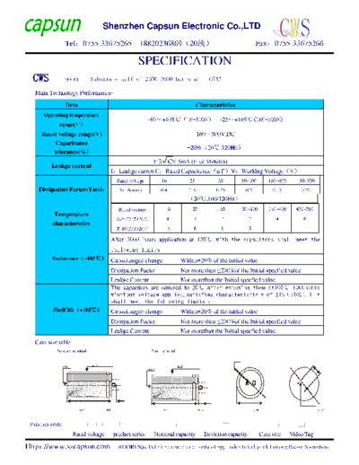 Capsun 20091151947568222  . Electronic Components Datasheets Passive components capacitors CDD C Capsun 20091151947568222.pdf