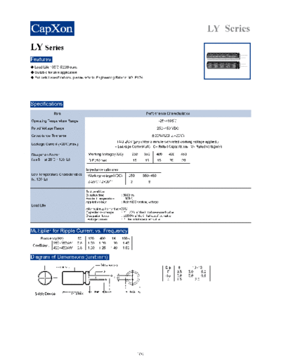 Capxon 2011-LY Series  . Electronic Components Datasheets Passive components capacitors Datasheets C Capxon 2011-LY Series.pdf